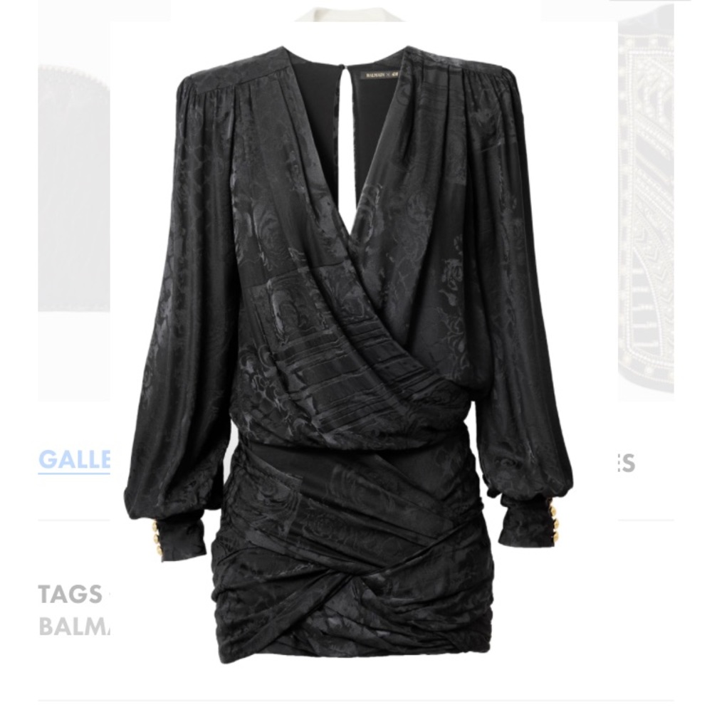 Balmain x H&M Jacquard Silk Dress